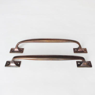 Pair of Large Vintage Bronze Pull Handles with Original Screws