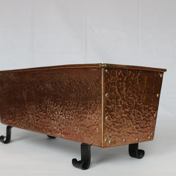 Arts & Crafts Copper and Wrought Iron Planter