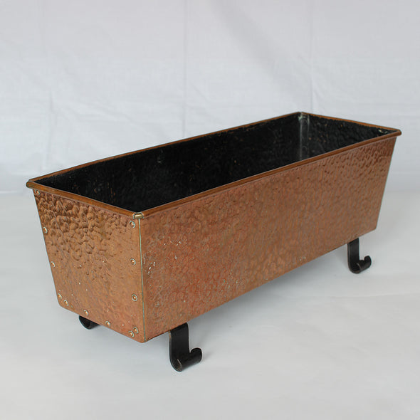 Arts & Crafts Copper and Wrought Iron Planter
