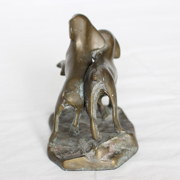Pups at Play - Brass Sculpture