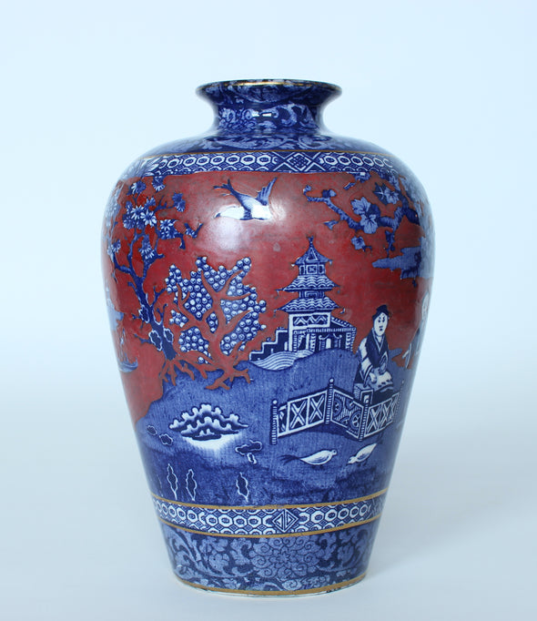 J.Kent Ye Old Foley Ware Fenton Chinoiserie Vase