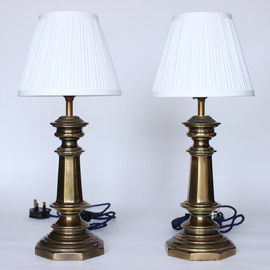 Pair of Vintage Brass Lamps