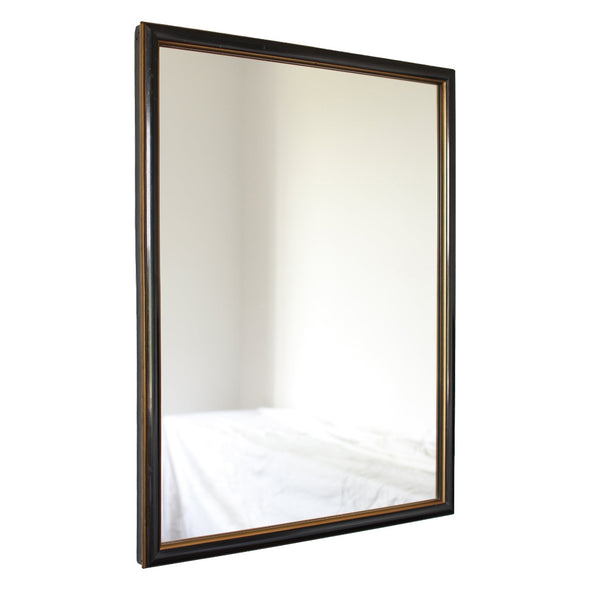 Early 20th Century Black Lacquer Mirror